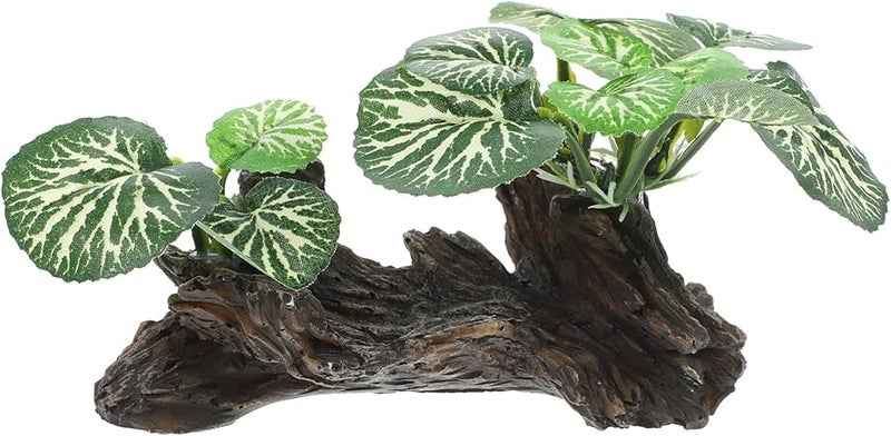 نبات اصطناعي أخضر لتزيين حوض الزواحف وأحواض الأسماك، موطن تسلق مقاوم للماء للسحالي والسلاحف - Image 1